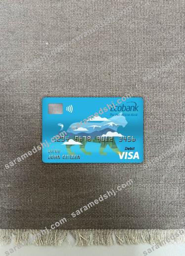Central African republic ecobank visa debit card photolook front